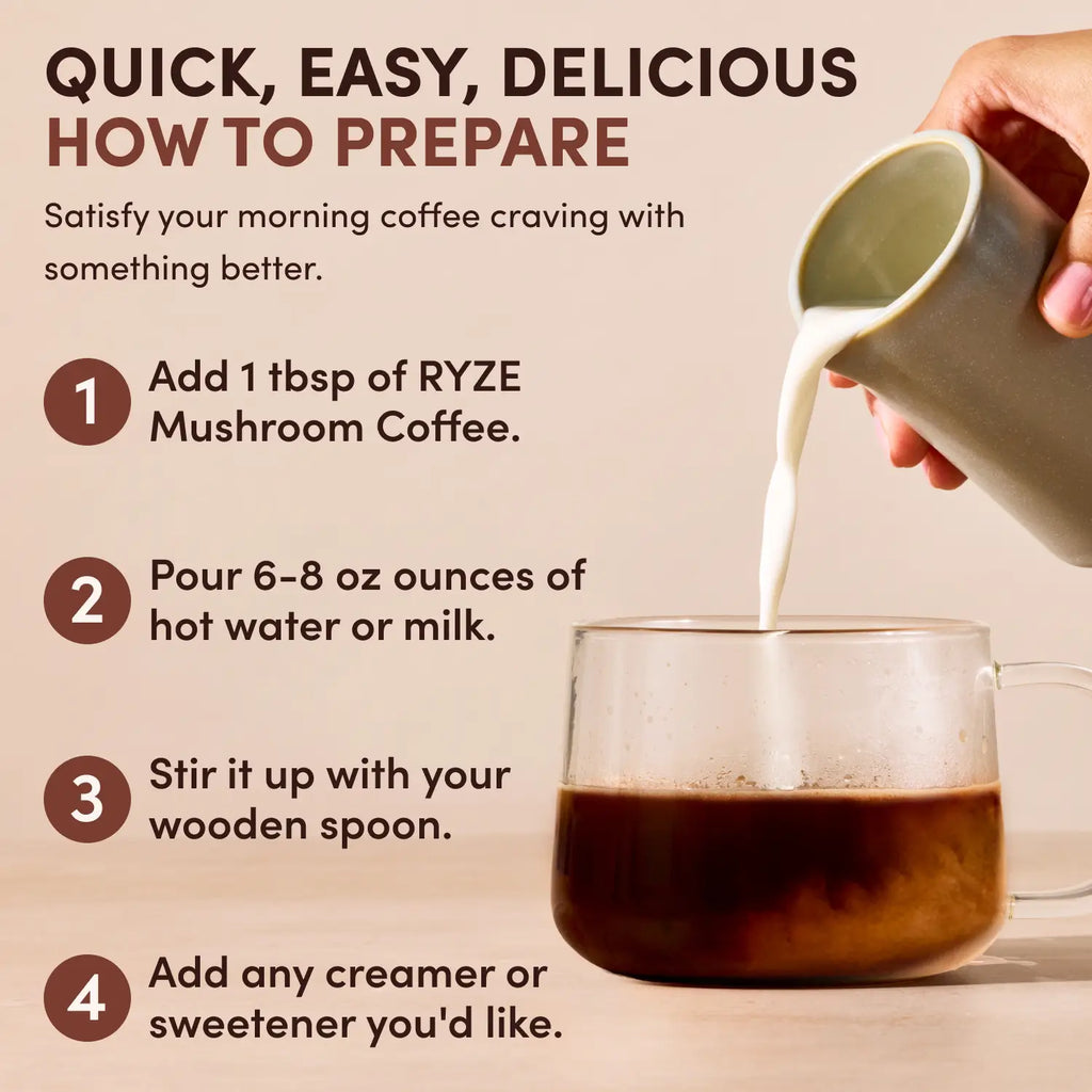 Mushroom Coffee Dark Roast (30 Servings) - Fresh Morning Cup