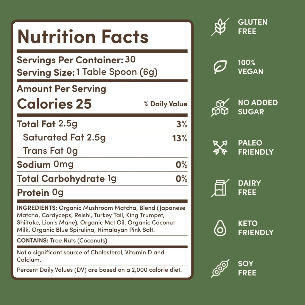 Mushroom Matcha (30 Servings) - Coffee for Your Routine